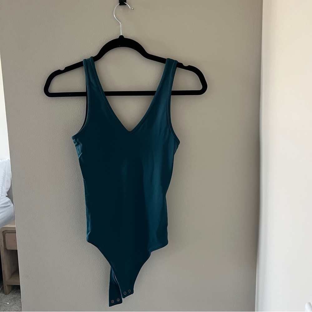 Abercrombie & Fitch Teal V-Neck Bodysuit